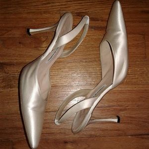 Manolo Blahnik Carolyne satin slingbacks